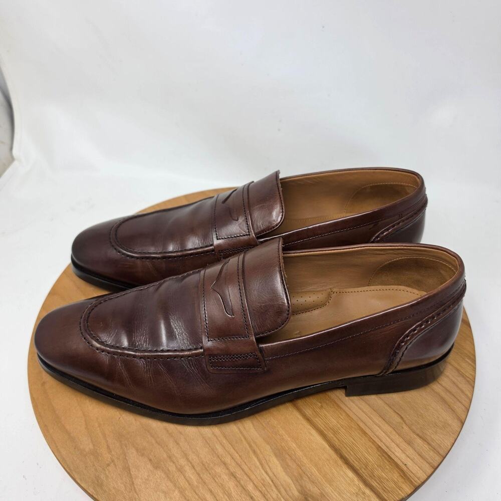 Allen Edmonds Shoe Men 11 D Siena Penny Loafers Brown Leather Slip On Dress Work - Picture 3 of 9